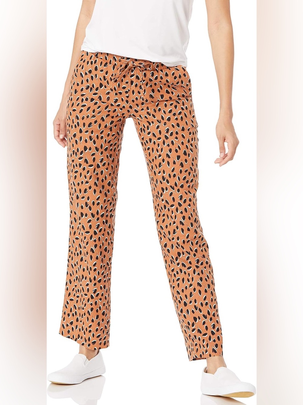 Amazon Essentials Linen Petal Print Drawstring Pants